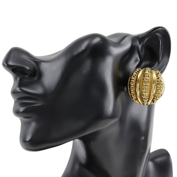 CHANEL Gold Logo Earrings - Picture 2 of 7